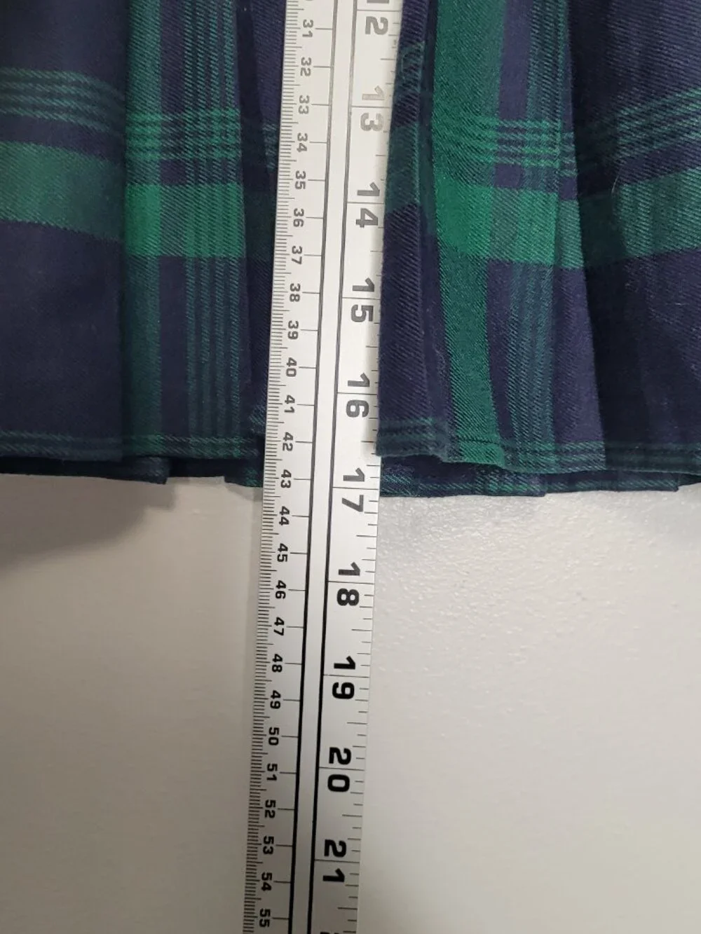 Urban Coco navy green plaid pleated mini preppy school girl pull on skirt